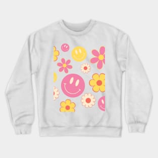 flower groovy pattern Crewneck Sweatshirt